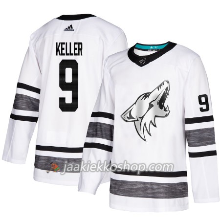 Miehille NHL Arizona Coyotes Pelipaita Clayton Keller 9 Valkoinen 2019 All-Star Adidas Authentic